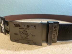 True Religion Reversible Black/Tan Belt Size 36